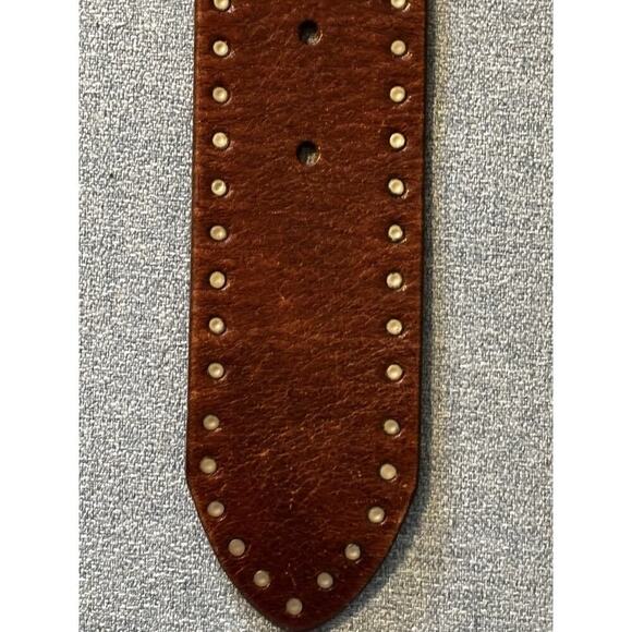 Vintage Brown Leather Ralph Lauren Studded Womens Fashion Belt Small Western main image 6